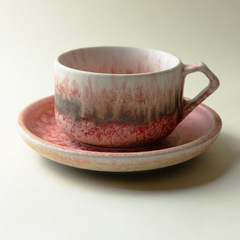 日本式レトロ窯変陶磁器コーヒーカップセット午後茶マグカップ粗陶高顔値マグカップコップ