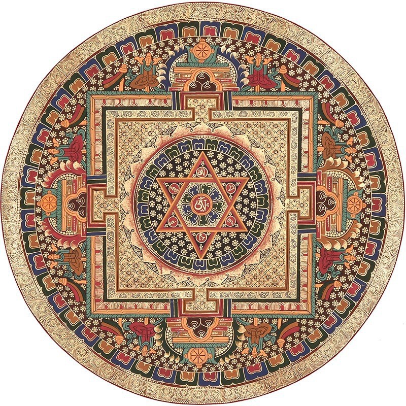 Cross-border Amazon Nordic ethnic round living room and bedroom rug mat machine washable factory wholesale one-piece dropshipping