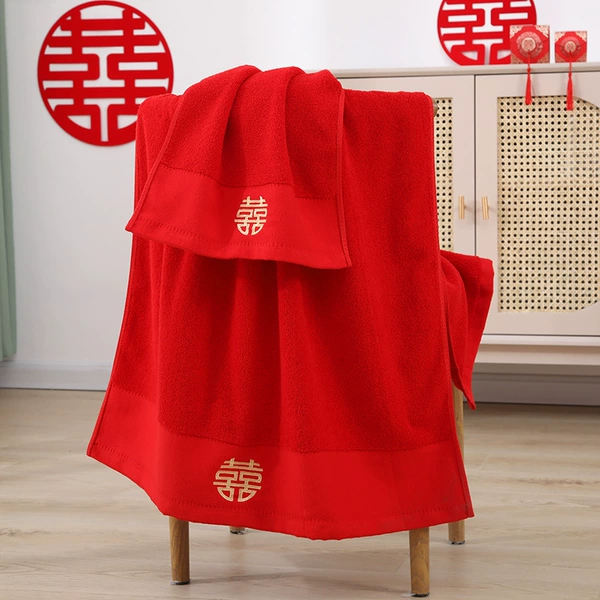 Red oolong tea Da Hong Pao, towel, with embroidery