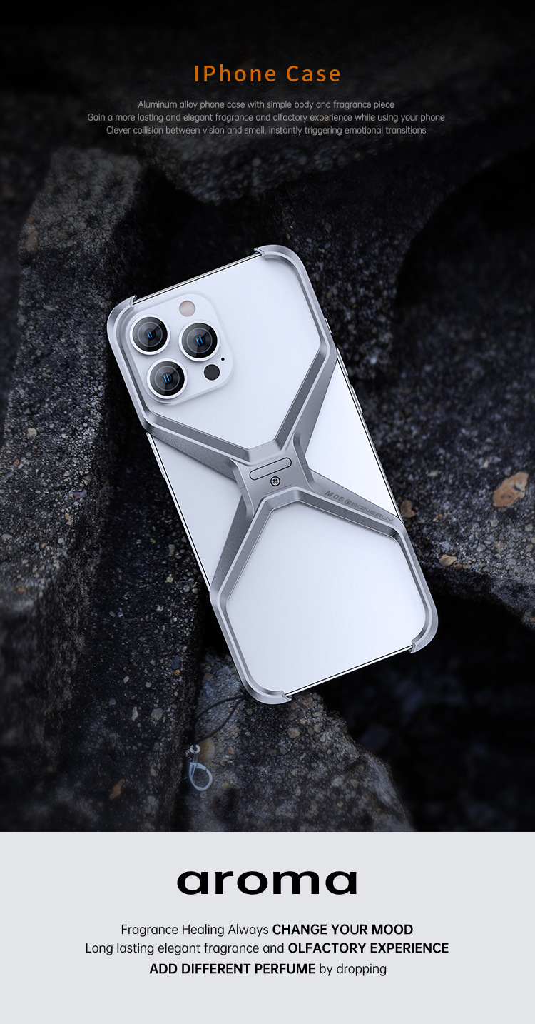 Ốp lưng iPhone 16 Pro Max kim loại chống rơi, thiết kế rỗng sáng tạo — M06 Cam điên, M06 Gió Điên Xanh, M06 màu bạc, M06 màu xám điên cuồng chi tiết 11