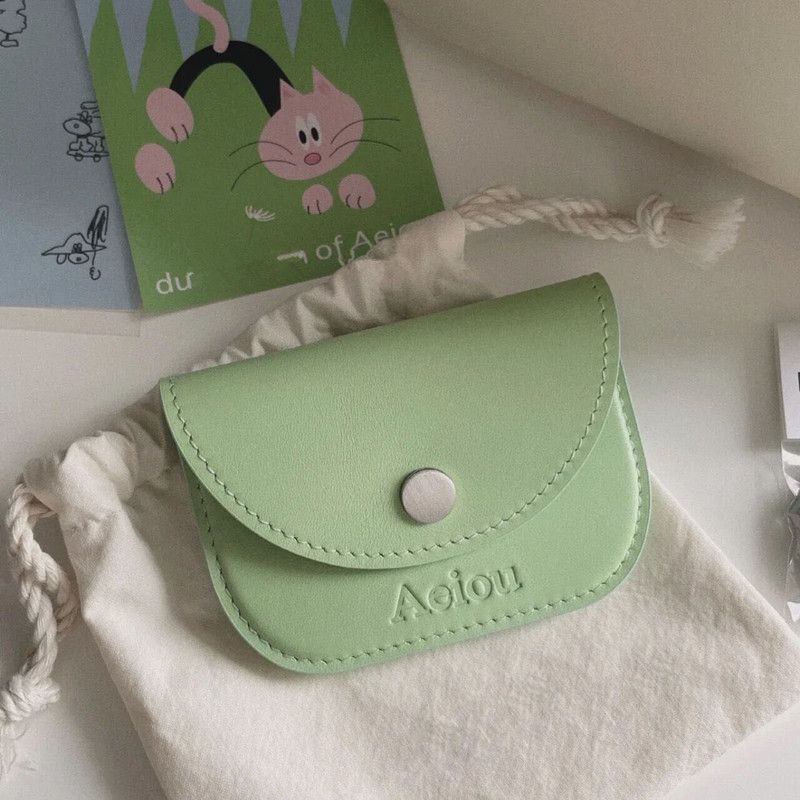 Korean Aeiou Niche Designer Multifunctional Card Holder Ins High-Looking Small Wallet Portable Coin Purse Coin Bag