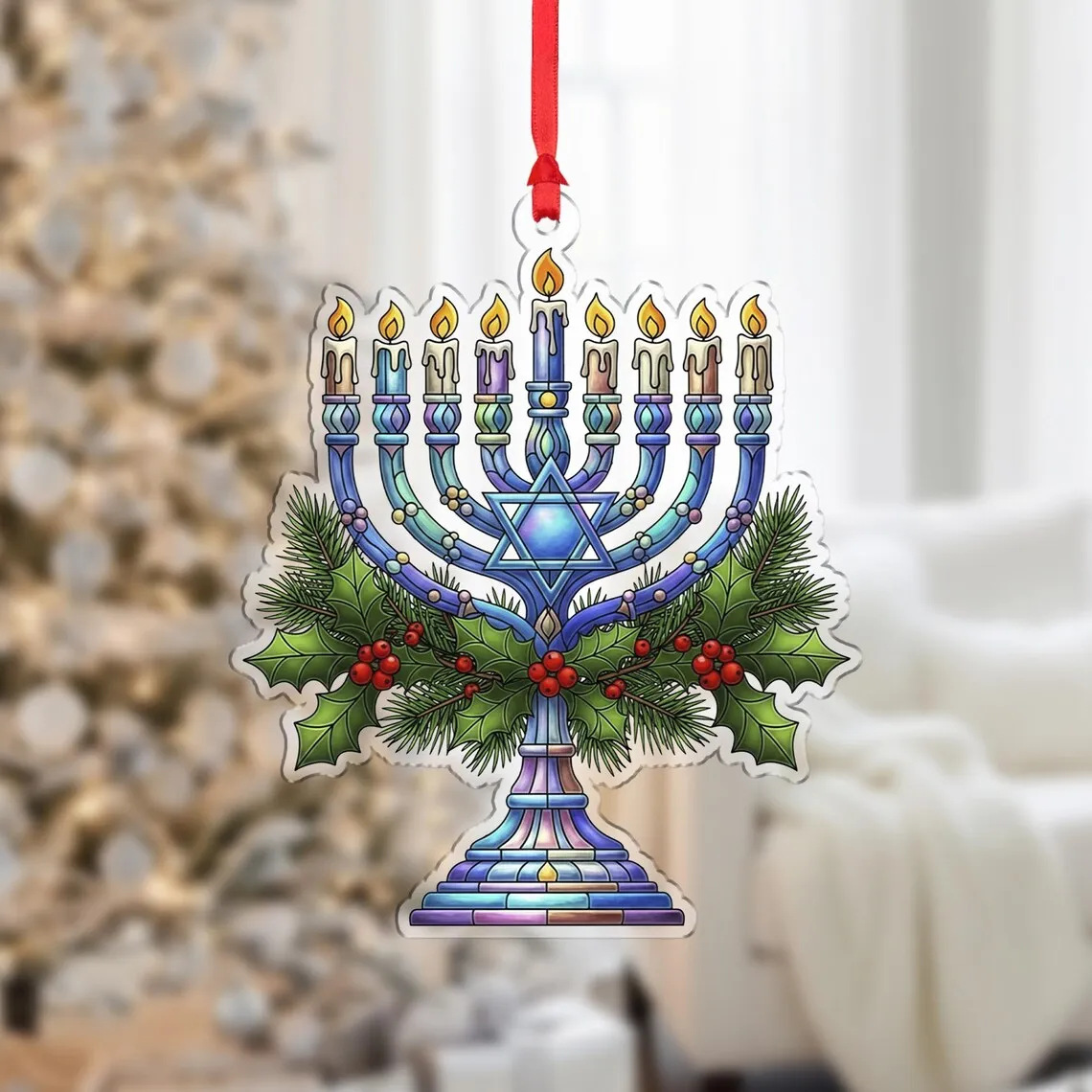 Nuevos productos transfronterizos creativos libros de navidad colgantes de automóviles decoración acrílica navideña decoraciones para el hogar