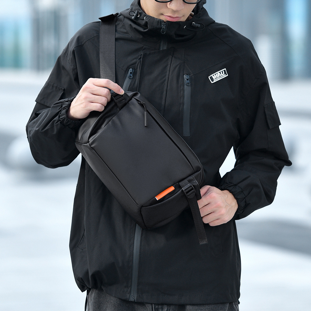 Nuevo tipo de bolso de hombro para hombres, bolso de pecho coreano, bolso deportivo de moda simple, bolso de cintura deportivo de gran capacidad, bolso de cintura para hombres