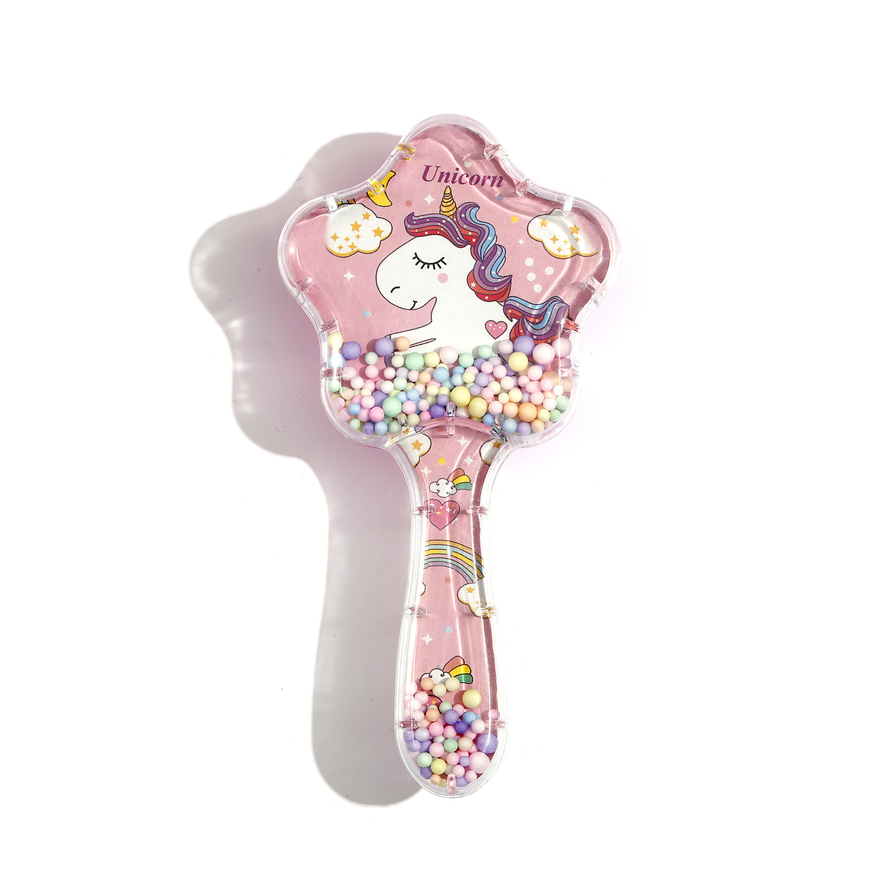 Cojín de aire peine estrella de cinco puntas lindo peine portátil transparente de dibujos animados de los niños anti-anudado mágico pelo liso pelo cojín de aire peine