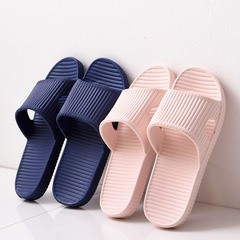 Lightweight bathroom slippers for men summer striped home household men's soft bottom bathing home slippers women's summer wholesale