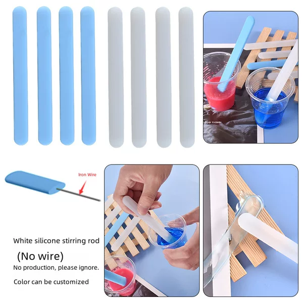 Poppy diy crystal drop mold silicone stirring rod practical production drop tools spot wholesale