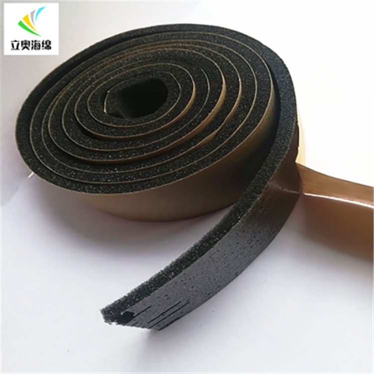 门窗缝隙密封条自粘海绵条PU海绵密封条软海绵减震缓冲隔音海绵条