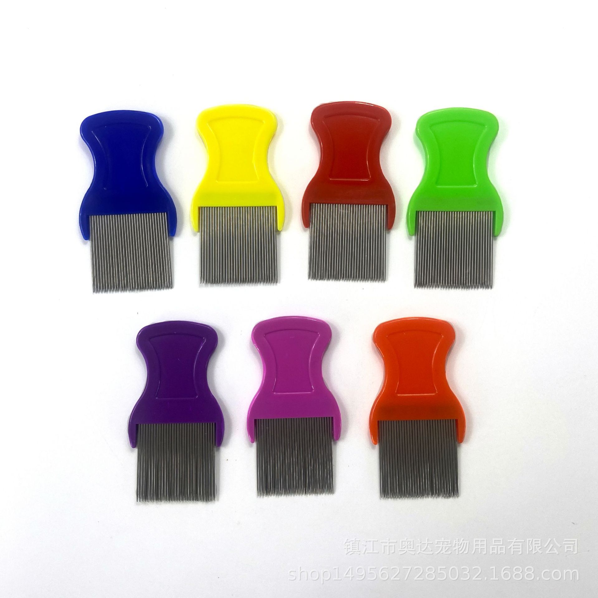 Directo de fábrica suministros Para Mascotas larga aguja de eliminación de piojos aguja peine gato y perro de limpieza de acero inoxidable peine de pulgas peine para mascotas