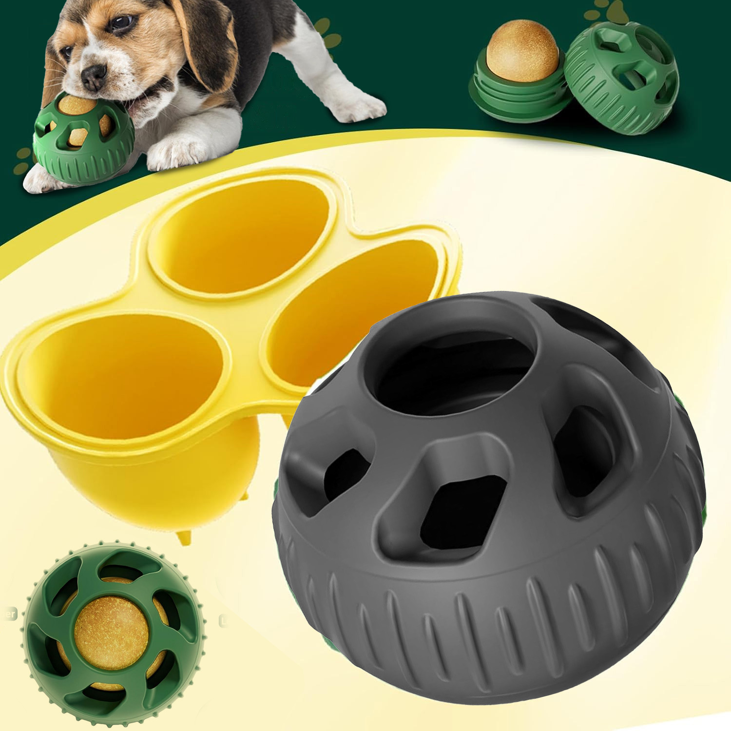 Molde de bola de comida lenta negro 丨