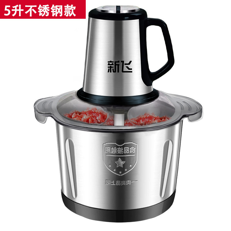 Xinfei 肉グラインダー家庭用餃子充填機ステンレス鋼電気多機能調理機ミートガーリックミキサー野菜グラインダー|undefined