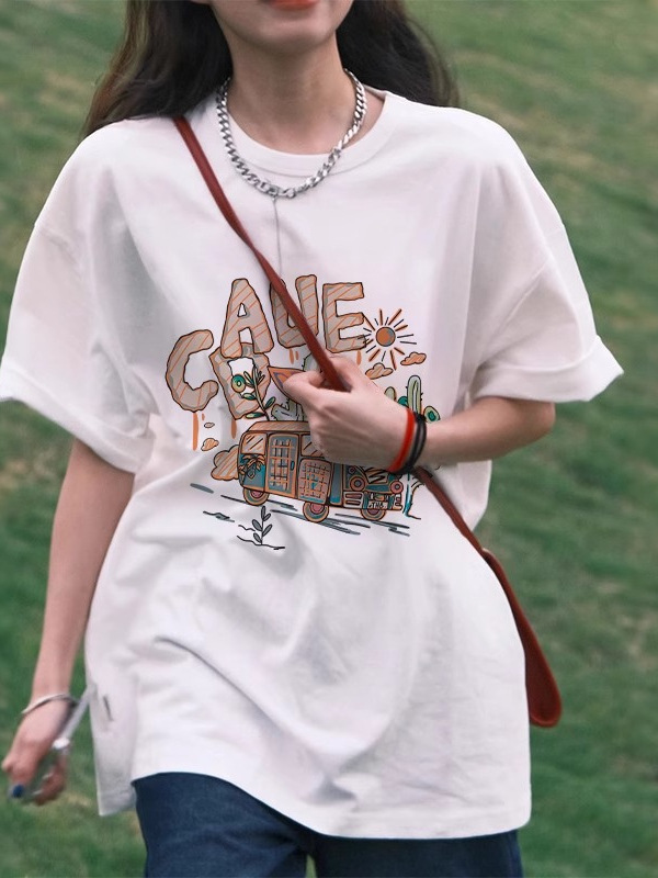 Black Short-Sleeved T-Shirt for Women 2026 New Pure Cotton Summer Design Half-Sleeved Loose American Style Lazy Chic Top 2