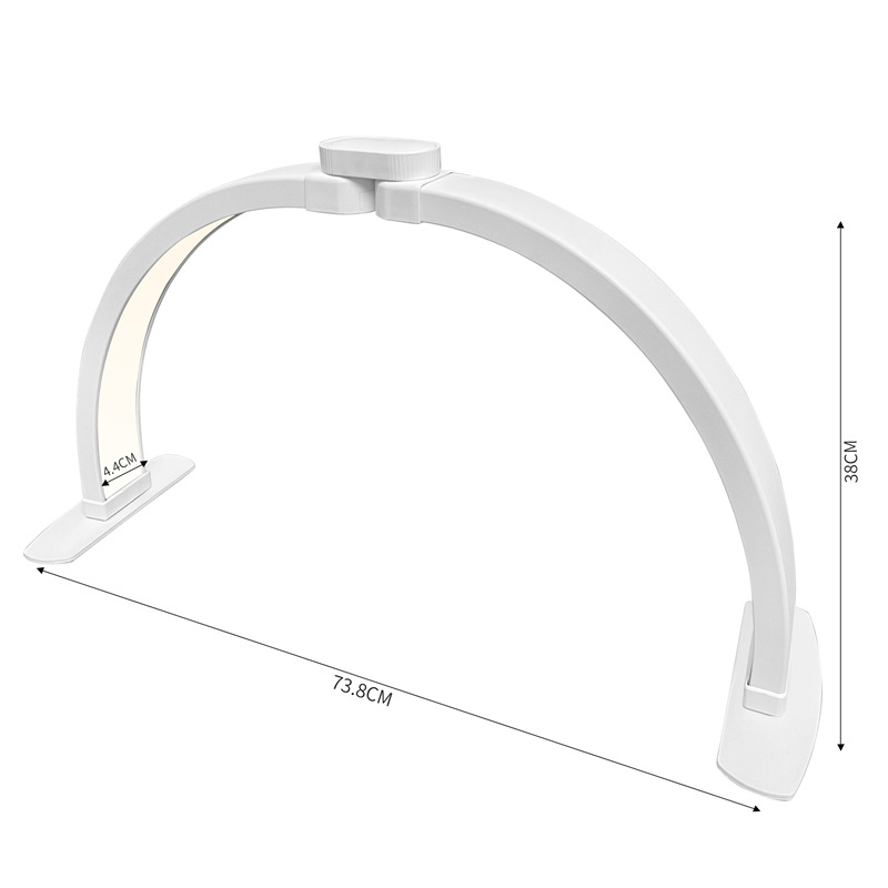 Lámpara de uñas de media luna plegable transfronteriza, tatuaje de pestañas, luz de relleno de belleza, protección ocular LED, iluminación especial para uñas