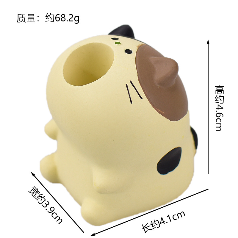 머리 고양이 펜 용기 3 개 스몰 사이즈 (펜 만 넣을 수 있음)