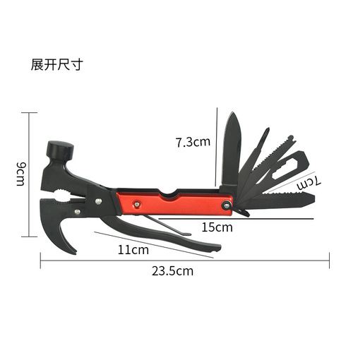 Manufacturer wholesale stainless steel multi-purpose axe hammer portable outdoor tools car rescue hammer window-breaking hammer