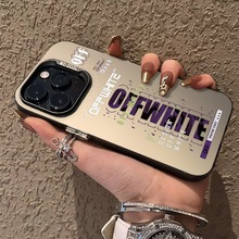 个性潮牌英文适用苹果17跨境手机壳iPhone16新款15高级14街头艺术