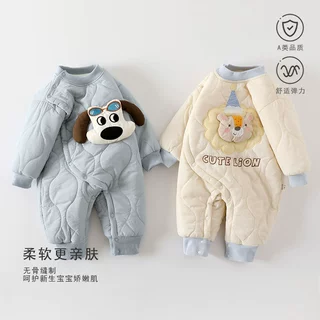 婴儿衣服秋冬加厚宝宝连体衣纯棉新生儿哈衣爬服长袖睡衣宝宝衣服