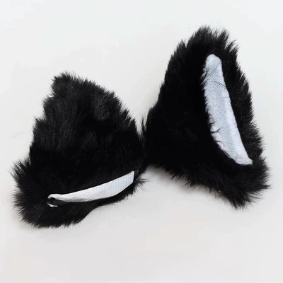 Motosiklet dəbilqələri: Headwear, Helmet, Detachable 3D - black-and-white-cat-ears
