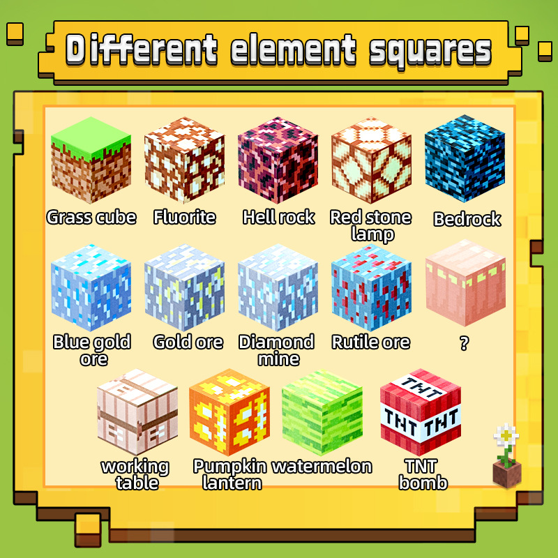 Nuevos productos transfronterizos de construcción de luces nocturnas luces de atmósfera decoraciones de escritorio DIY cuadrado bloques novedad empalme lámpara de escritorio USB