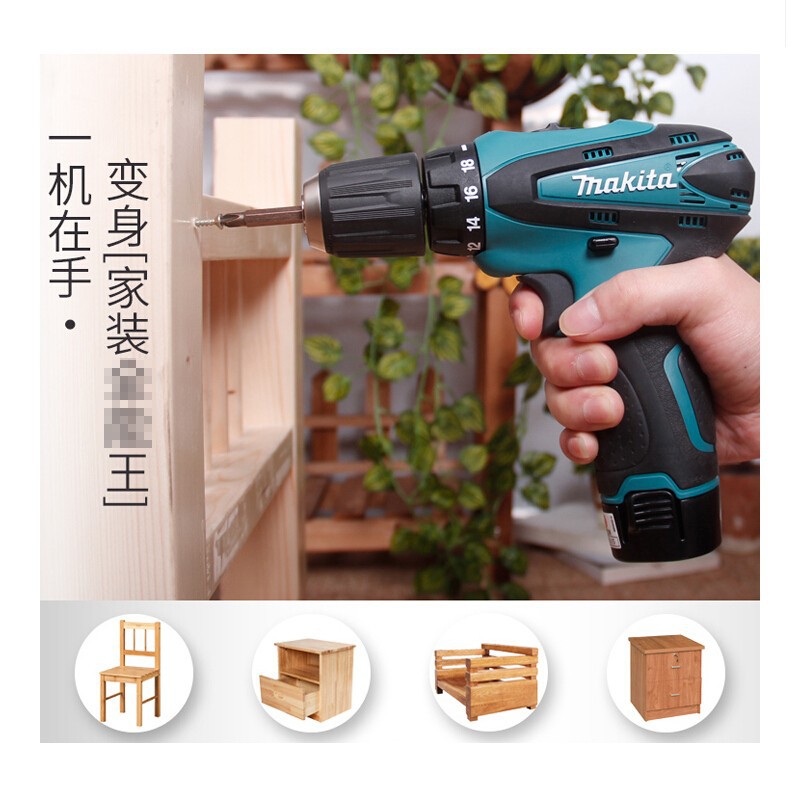 10.8V recargable LiTorrador eléctrico de mano destornillador eléctrico doméstico DF330DWE trabajo eléctrico