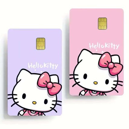 Наклейка на автомобиль, водонепроницаемая, с изображением милого мультяшного кота Sanrio, для кредитных и транспортных карт, трансграничная новинка.