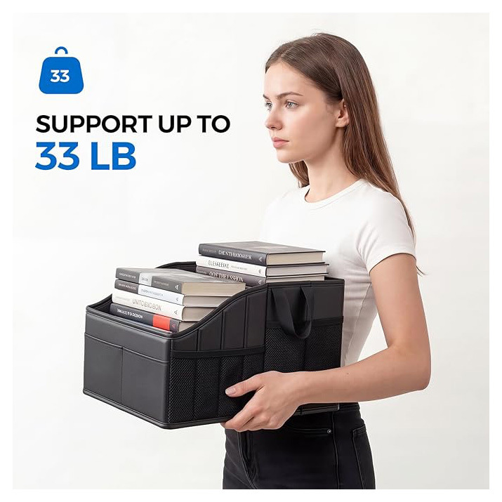 Car Trunk Layered Storage Box, Multi-Functional Multi-Compartment Storage Box, Waterproof, Wear-Resistant, Foldable Storage Organizer