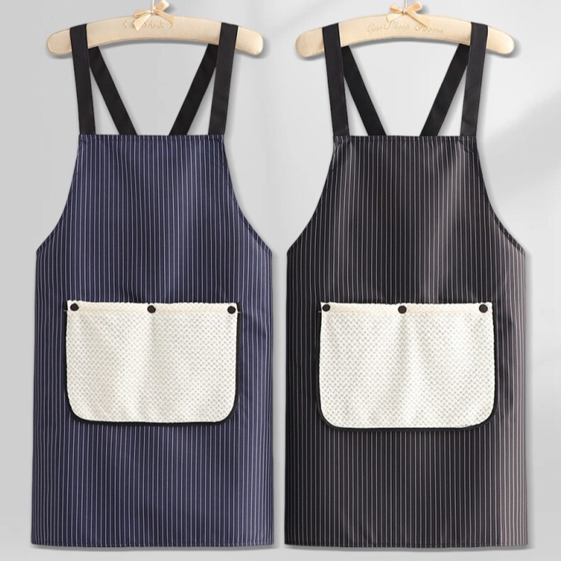 Apron with High Appearance, Detachable Oil-Proof Hand Towel, Waterproof and Thickeneded Home Kitchen Apron, Women's Work Clothes