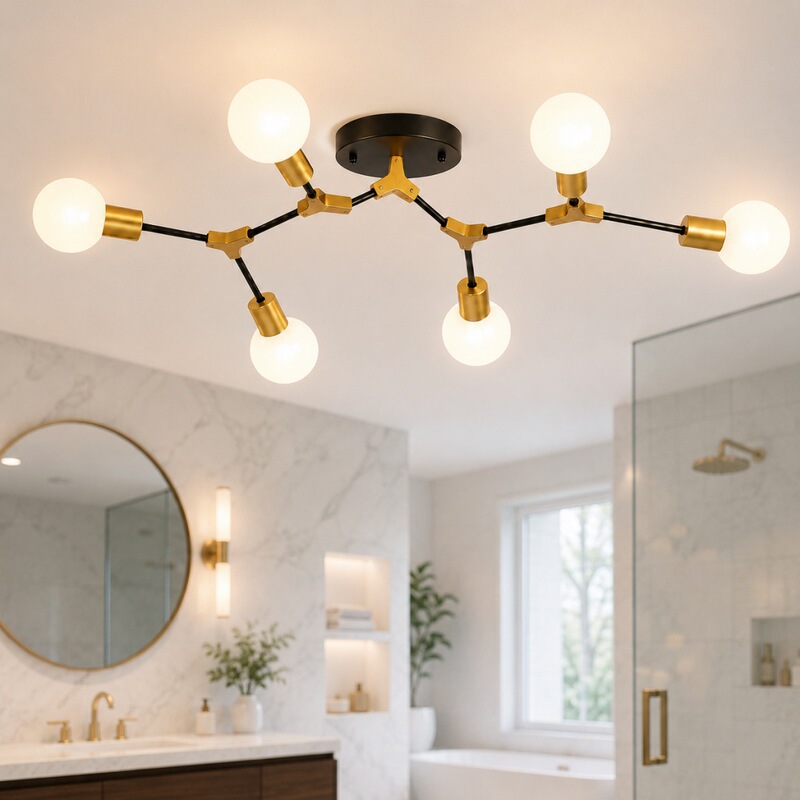 Medieval-style six-lamp ceiling light, metal branch structure lamp, suitable for living room, bedroom, dining room Medieval-style six-lamp ceiling light, metal branch structure lamp, suitable for living room, bedroom, dining room