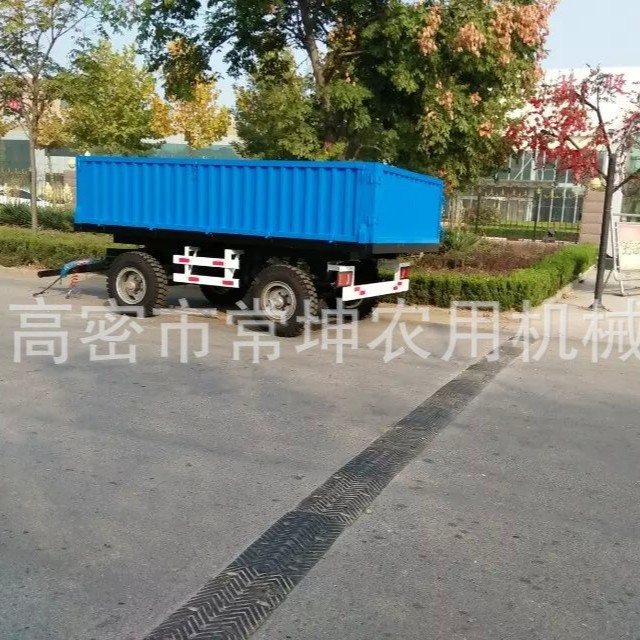 外贸出口拖挂车 5吨农用自卸车粮食饲料装卸用后翻自卸拖挂车厂家