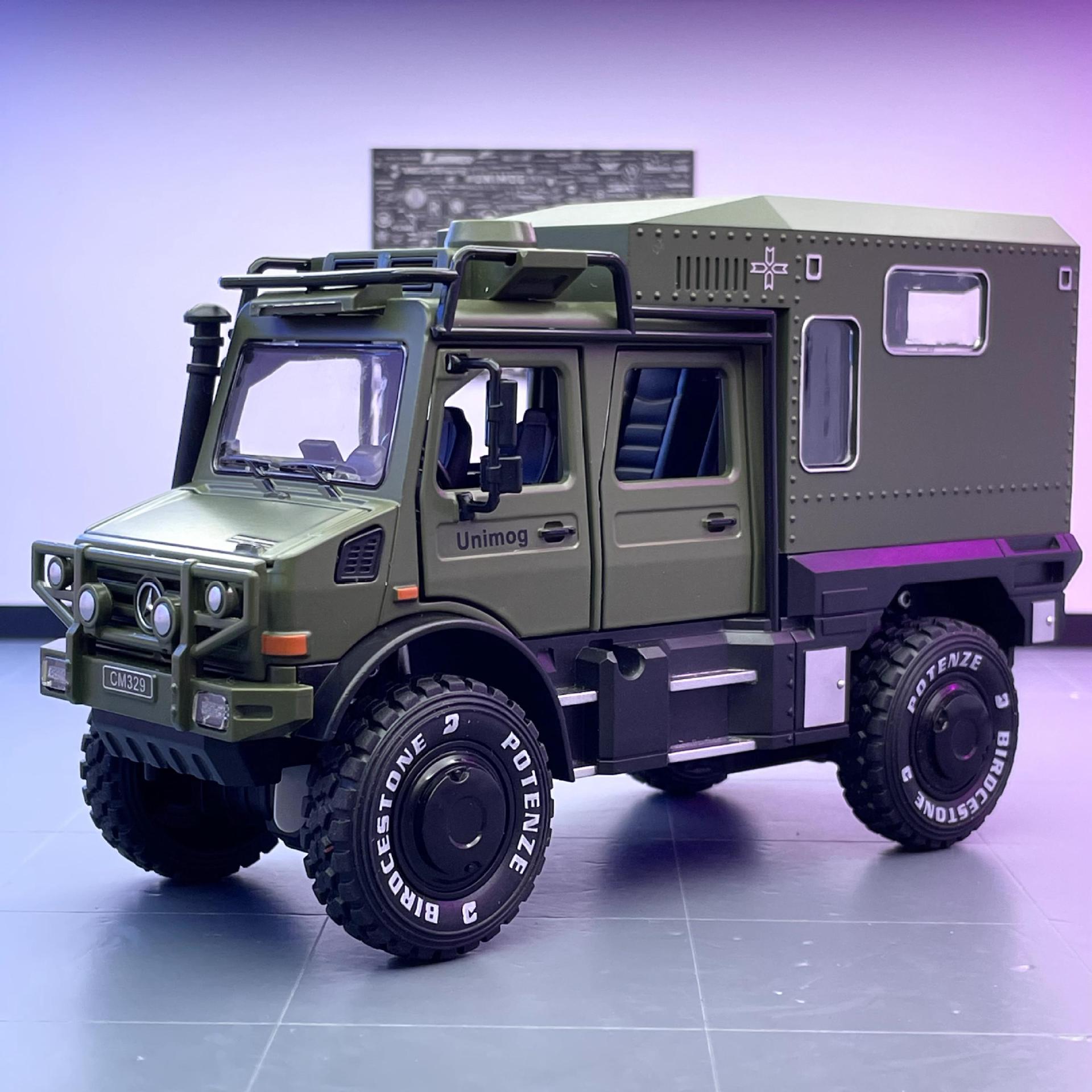Chimei aleación coche modelo 1:28 dachi wunimok off-road vehículo puerta juguete coche sonido y luz modelo decoración colección