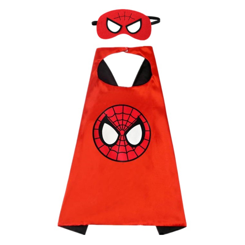 Children's Cloak Cosplay Costume Superhero Printed Cloak Cape Halloween Cloak Prom Performance Suit
