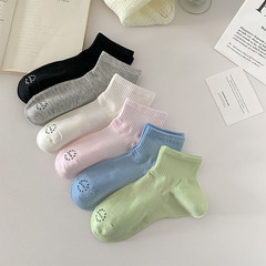 襪子女春夏季薄款純色百搭低幫短襪韓版學院風夏天吸汗透氣運動襪