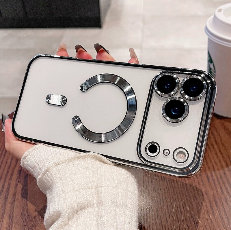 iphone17AIR电镀透明手机壳苹果Magsafe磁吸超薄16promax软套适用|undefined