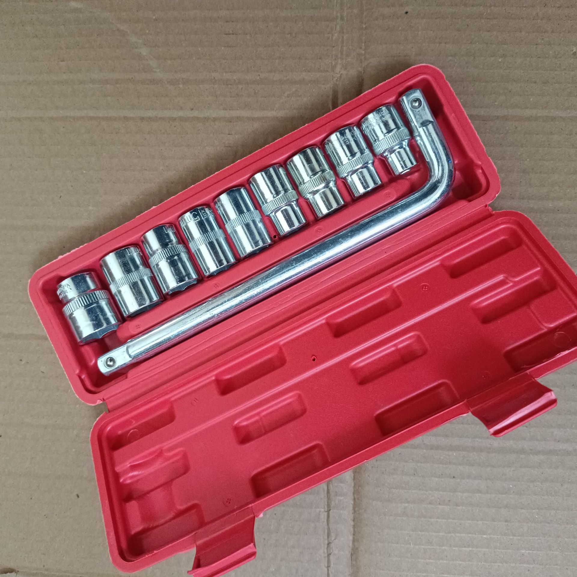 批发10件套筒组合工具 1/2套装机修汽车摩托车组套棘轮扳手车载箱