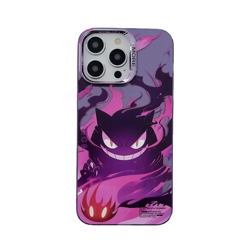 トレンドブランドアニメ風iPhone17ケース iPhone16電気メッキシルバー13IMD二層15Promaxハードケース|undefined