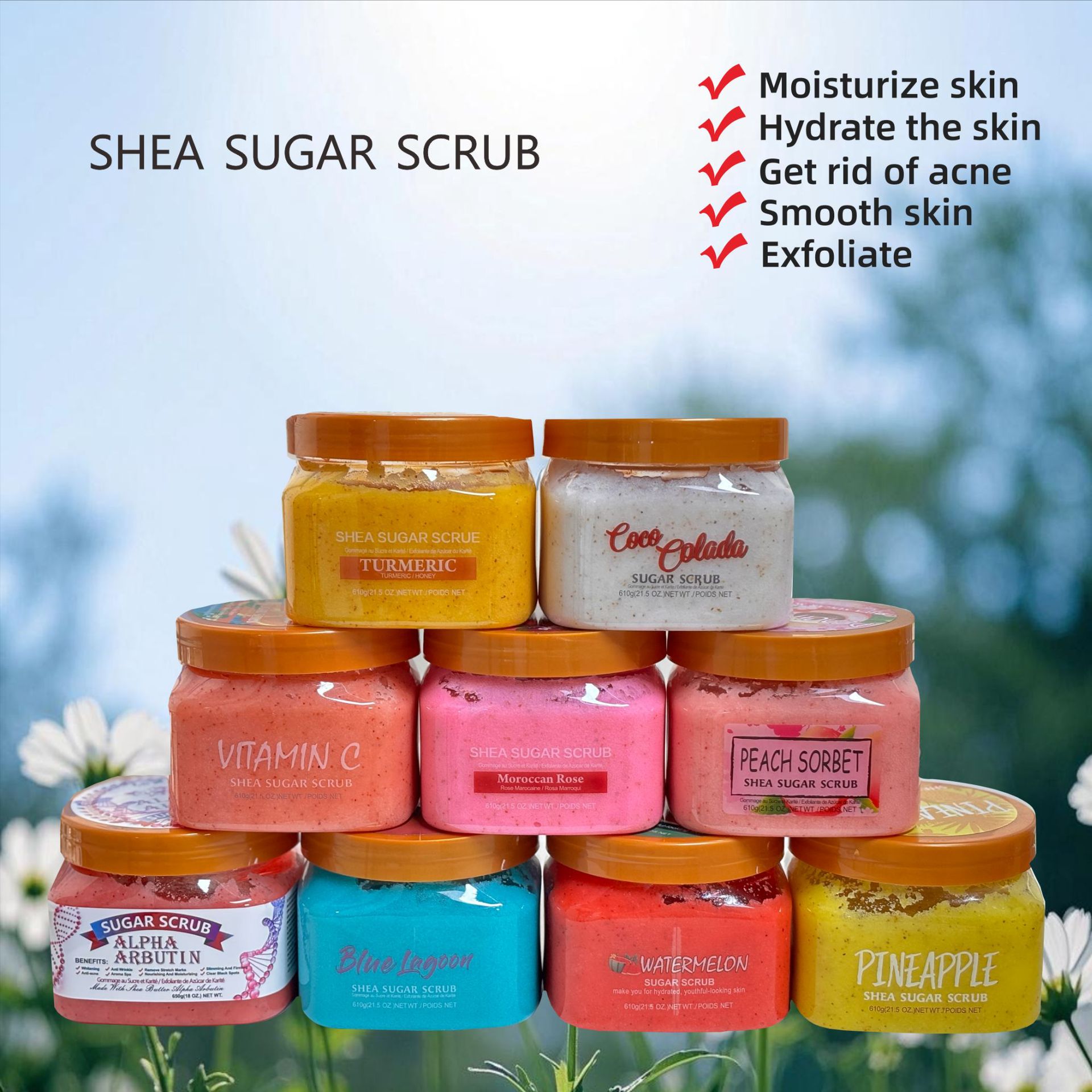 Exfoliante de sal de azúcar exfoliante de azúcar, fragancia hidratante y suave, suaviza la piel de pollo cachonda, sal de baño suave y no irritante