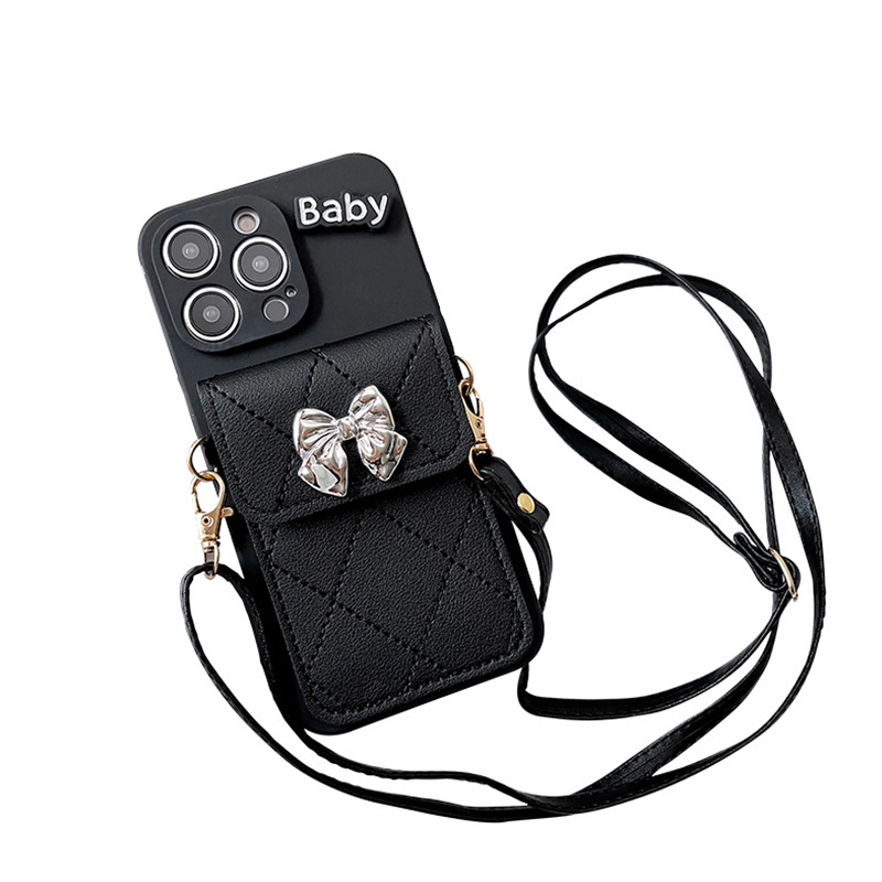 Protective Phone Case With Bow Lanyard For Iphone Models_voghion.com