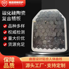 批发陶瓷复合插板六级NI JIV级防弹碳化硅氧化铝PE胸插板防弹钢板
