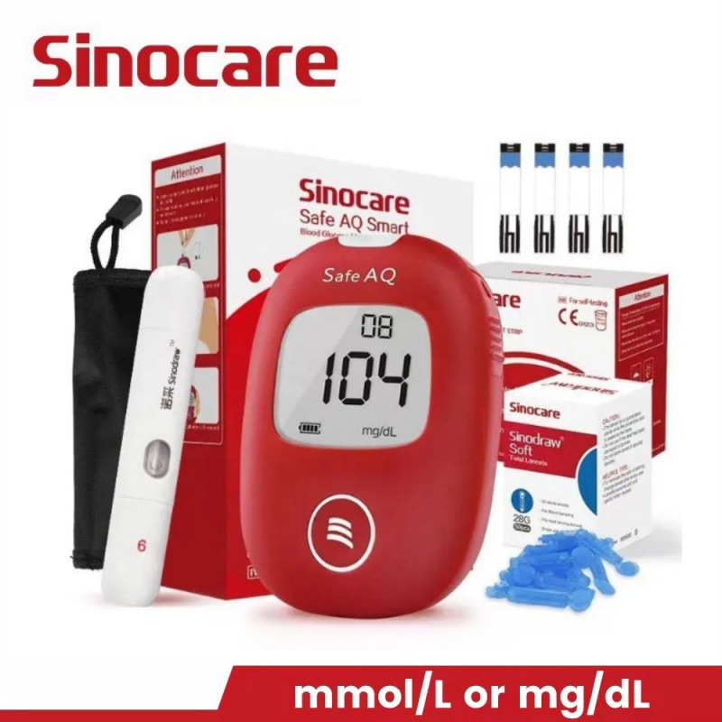 Safe AQ Smart sin código de modulación medidor automático de glucosa en sangre monitoreo de diabetes medidor de glucosa en sangre especial para exportación image 1