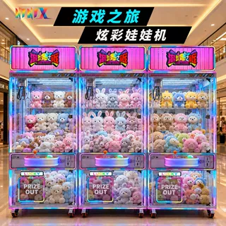 游乐场同款抓娃娃机大型商用抓零食机夹公仔机扫码抓盲盒机游戏机
