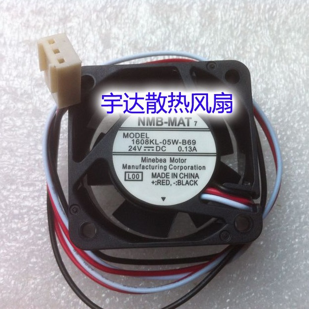 NMB 1608KL-05W-B69 24V 0.13A 40*40*20mm 3线检测报警风扇现货