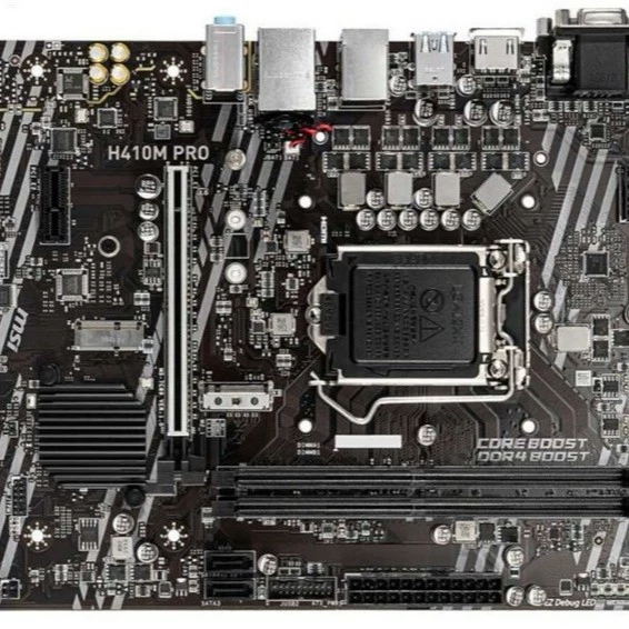 Материнская плата MSI PRO H410M, совместимая с процессорами 10-го поколения, сокет LGA1200, H410, настольная, новая, в упаковке