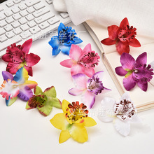 仿真花泰国兰花朵惠兰花diy手工头饰发夹配件新娘蝴蝶兰发夹花头