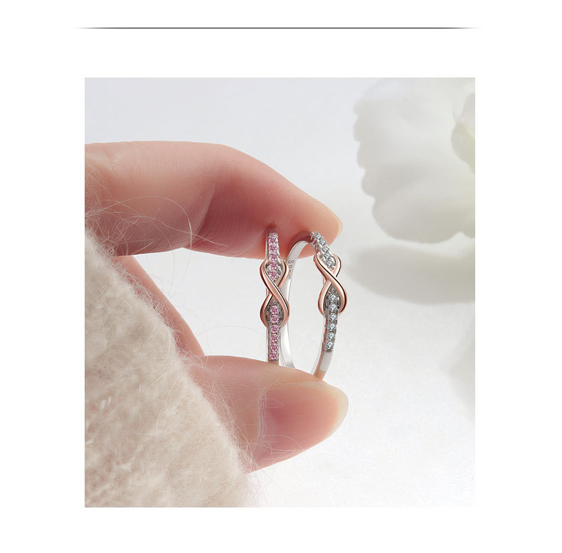 Rings Classification 10, 5 Ring Size 925 Sterling Silver Zircon Infinity Rings 925 Sterling Silver Rings