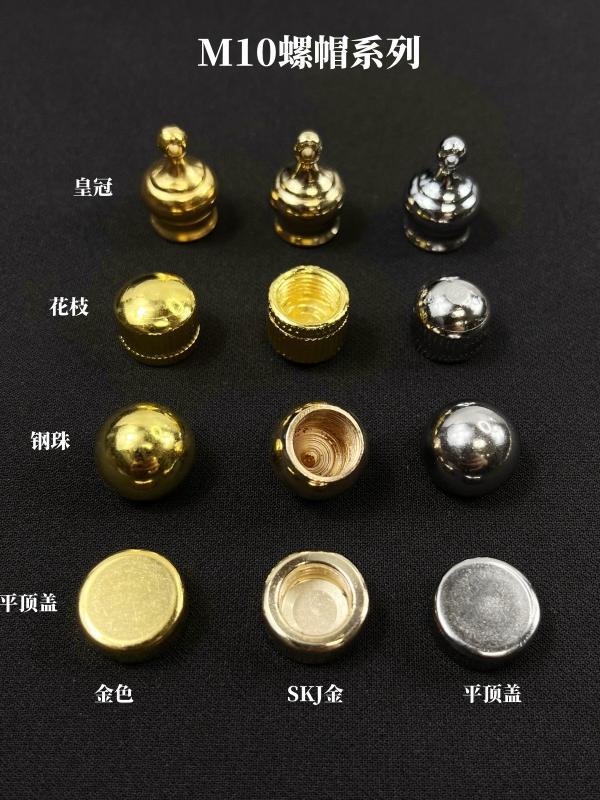 Accesorios de hardware de lámparas de cristal fijación de Tuercas decorativas de tapa plana M10 dientes internos tuercas de succión de techo de lámparas de flores corona