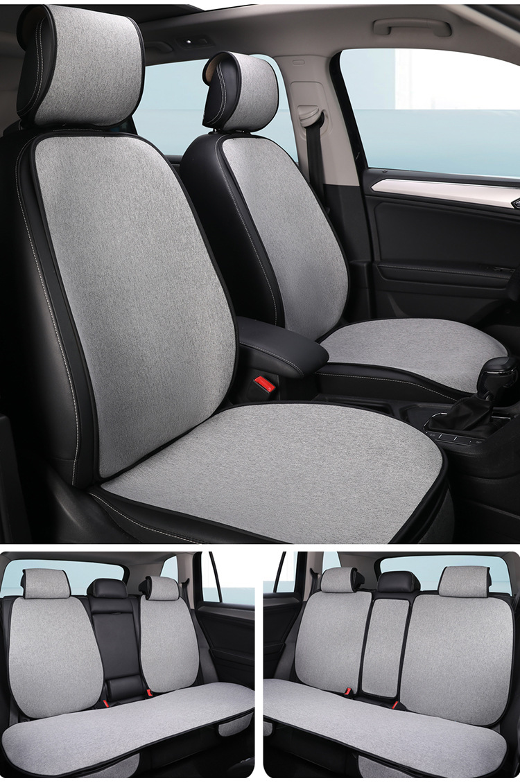Car Seat Cushion, Suitable for All Seasons, Summer Imitation Linen Ventilation Seat Cushion That Won'T Get Hot in the Sun