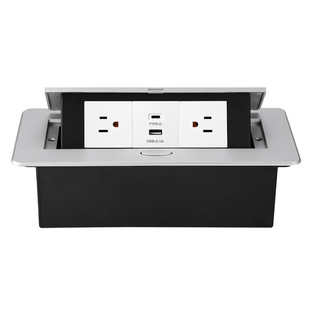 Embedded Hidden American Standard Power Socket USB Charging type-c South America Mexico Countertop Desktop Socket