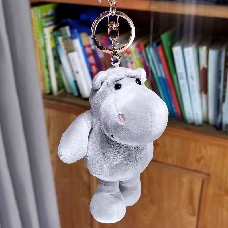 Nuevo transfronterizo jungla animal llavero elefante león colgante juguetes de peluche decoración bolsos llavero al por mayor