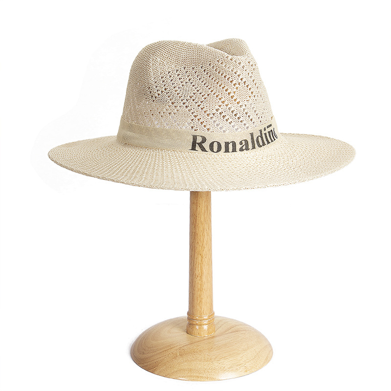 Wide Brim Cowboy Hat For Men Breathable Summer Sun Protection_voghion.com