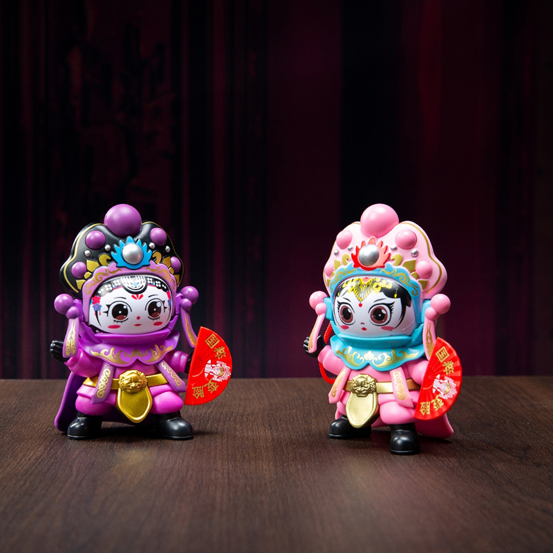 Muñeca que cambia la cara de la ópera de Sichuan Muñeca creativa de maquillaje facial de la ópera de Pekín Muñeca de la quintaesencia del país Decoración de juguetes Regalo conmemorativo de viaje de Chengdu