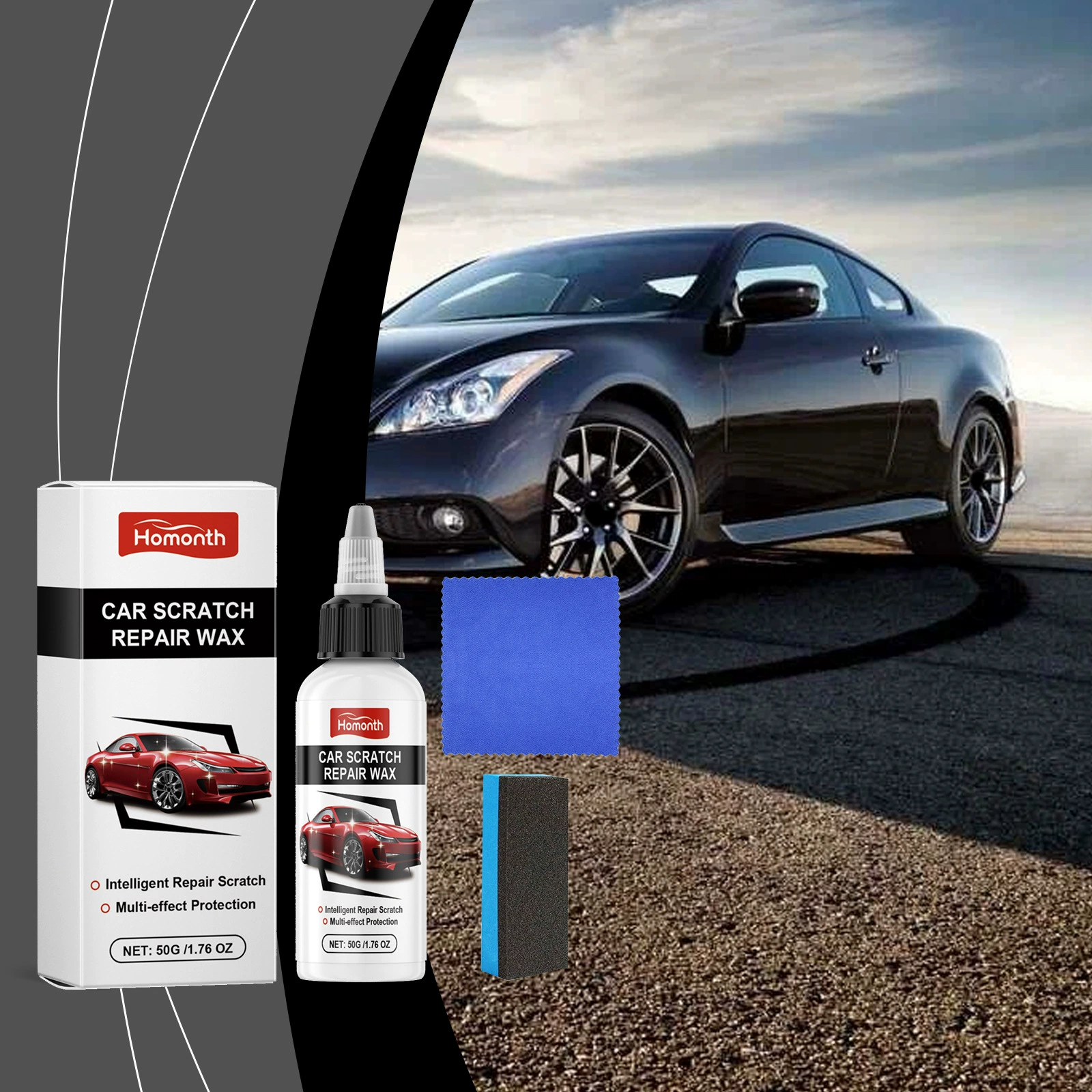 Крем для ухода за царапинами автомобиля Homonth, очищающий, полирующий, восстанавливающий, крем для красоты и ухода за царапинами автомобиля